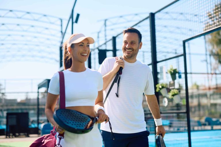 Outdoor view of pickleball court in Pelican Bay Community Park Naples FL